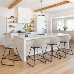 25 in Faux Leather Swivel Bar stools Set of 4,  Counter Height Bar stools, Beige Gray