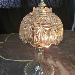 11" Lead Crystal Bedside or Vanity Table Lamp