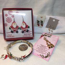 Assortment Of Christmas Holiday Jewelry  All For $10
