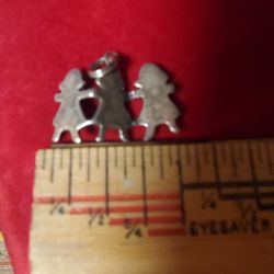 925 Sterling Silver Paper Doll Charm