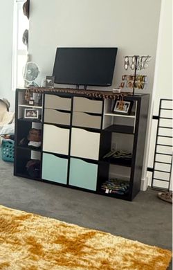 Black IKEA Drawers/Storage Shelves
