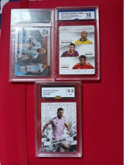 Lionel Messi Graded Soccer Card Lot of 3