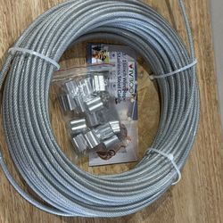 100 Foot 3/16 Inch Stainless Steel Wire Rope 