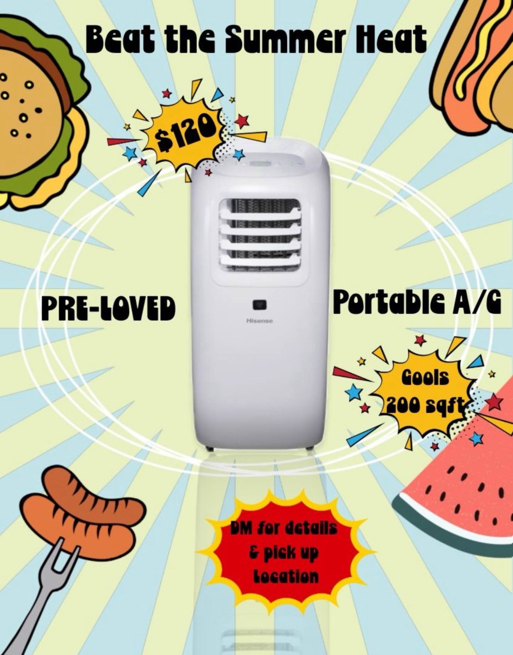 Portable AC With Window Vent Kit $120 Pick Up In Anaheim