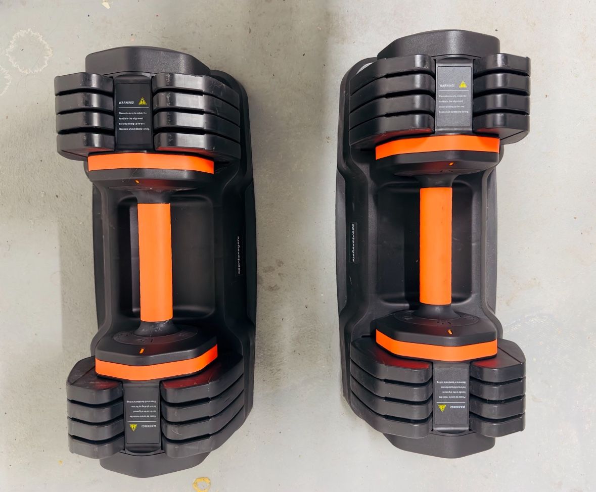 Adjustable Dumbbells 15-55lbs Sports Royals