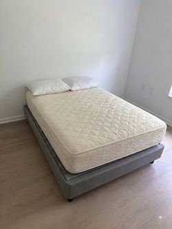 Full bed frame and mattress