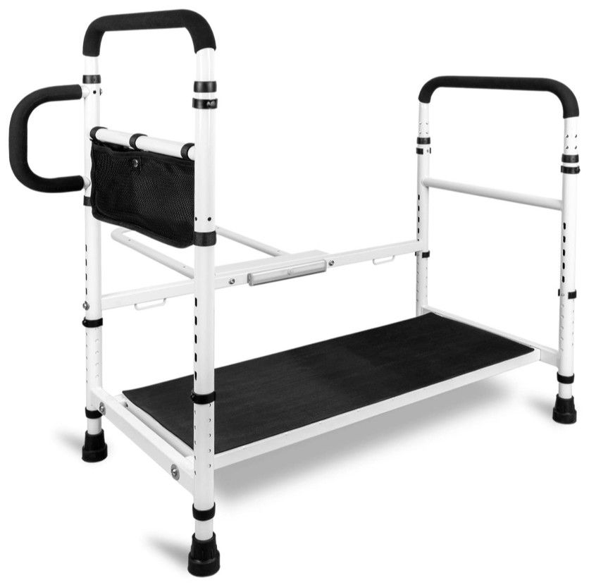 Bed Rails For Elderly Adults With Height Adjustable Bed Step Stool For High Beds & Motion Light,.