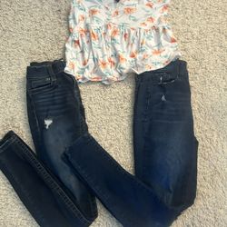 Women Size 0 Jeans And S Shirt