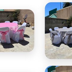 Pink and Silver Grey saches, runners and overlays available 