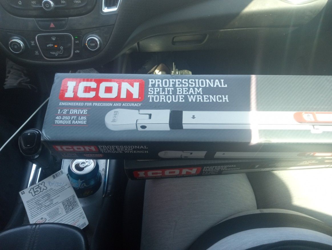 1/2 Icon Split Beam Torque Wrench/ 3/8 Flex Head Torque Wrench
