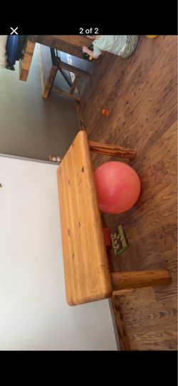 Wood bench
