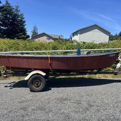 Old Sail Boat And Trailer