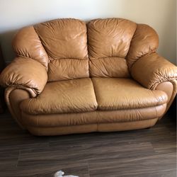 Leather Loveseat