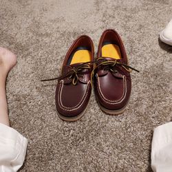 NEW TIMBERLAND BROWN LEATHER SHOES $30.00