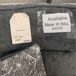 Charcoal Fabric Plushy Cushion With Square