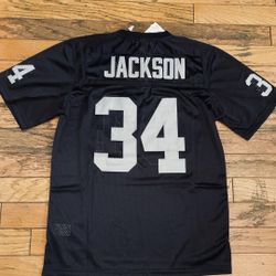 Black Bo Jackson Oakland Raiders # 34 Mitchell and Ness Jerseys
