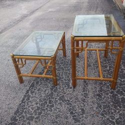 Set Of 2 High-end McGuire Coffee And Cocktail Tables