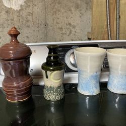 Handmade Clay Pottery Tumblers, Vase, Container