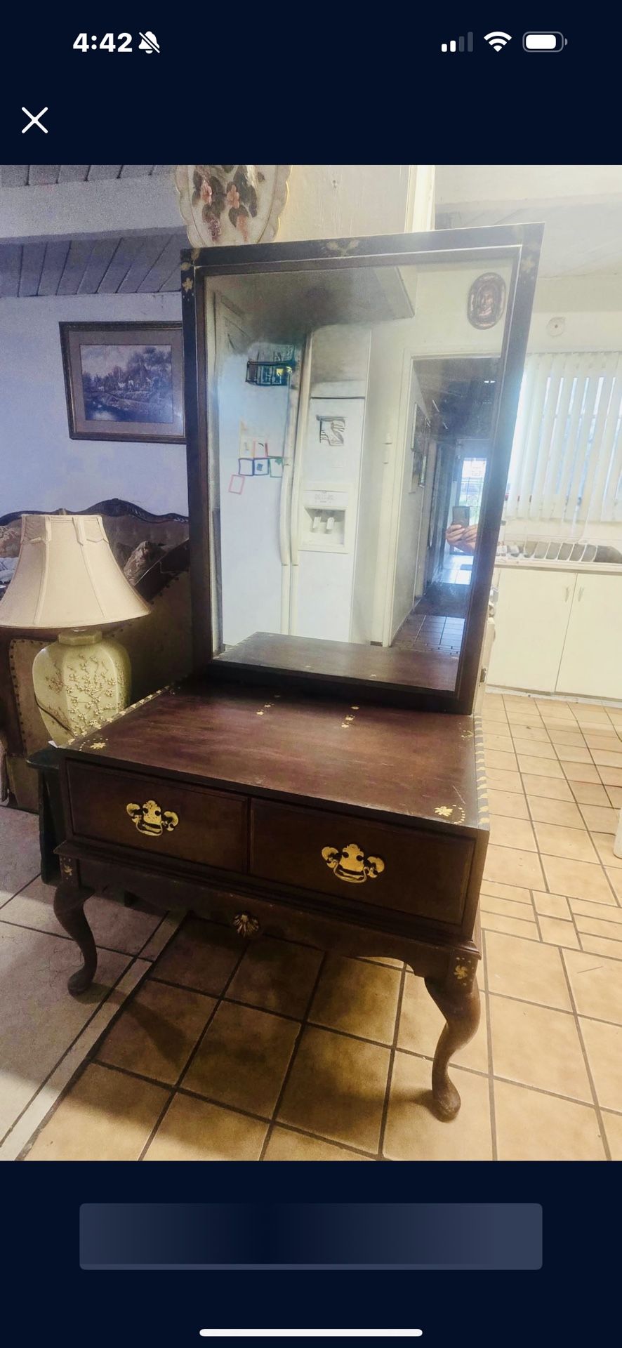 Antique Cabinet With Mirror
