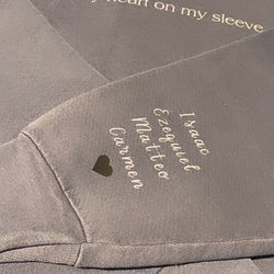 Mom Custom Heart On Sleeve
