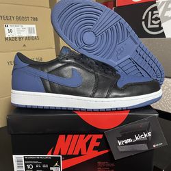 New* Nike Air JORDAN 1 Retro Low OG "Mystic Navy" MENS Size 10 US - OG All DS