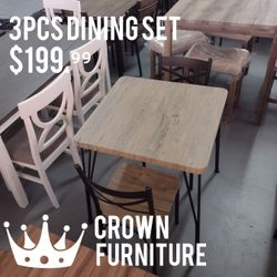 Small Dining Table W/ 2 Chairs 
