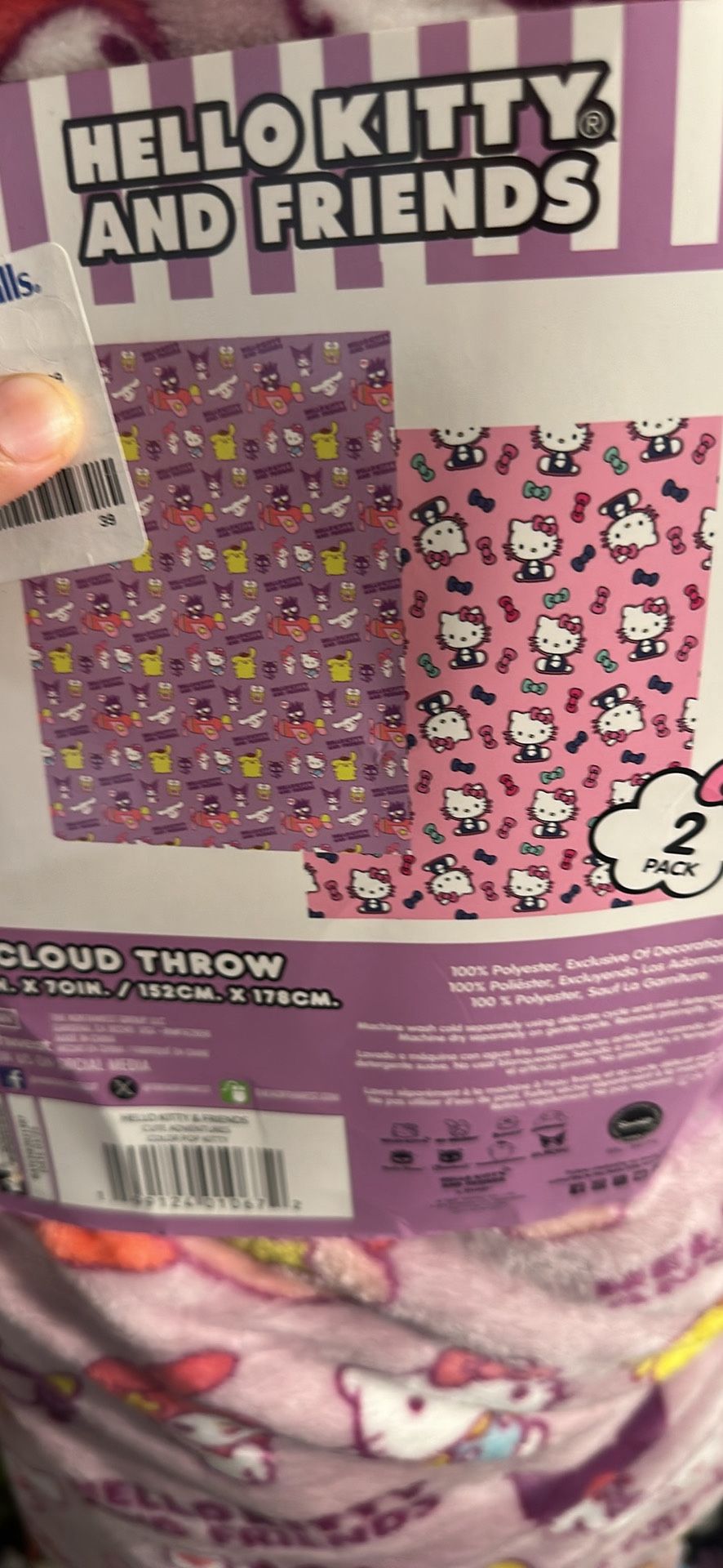 Set Up Two Hello Kitty Blankets