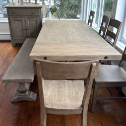 Pottery Barn Wood Dining Barely Used 