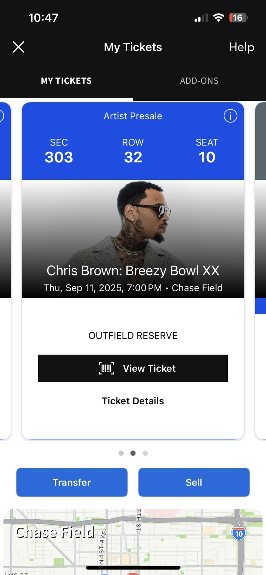 Two Chris Brown Tickets !