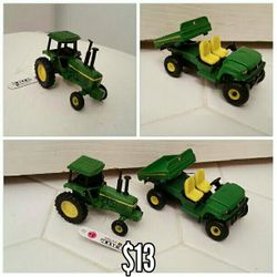 John Deere Metal 1 gator & 1 tractor toys