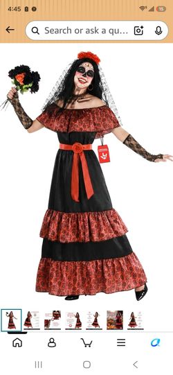 Day of the dead Señora dress size Small