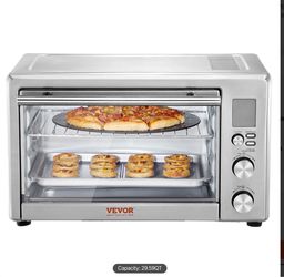 13-IN-1 Air Fryer Toaster Oven, 28L/29.6Qt Convection Oven, 1800W 2-Tier Toaster Ovens Countertop Combo with Wire Racks, Pizza Pan, Gloves, Home and C