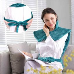 Large Heating Pad for Back and Shoulder, 24inx33in Heat Wrap with Fast-Heating and 4 Heat Settings, Auto Shut Off Available - Green