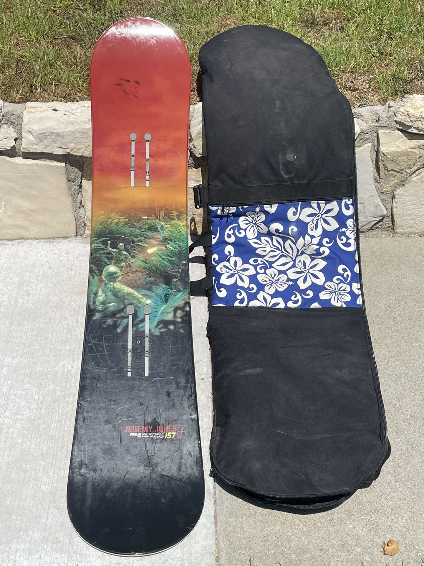 Vintage forum Snowboard Jeremy Jones RARE 157 with bag