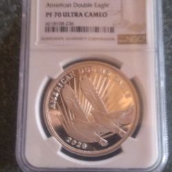 2020 Cook Island $2 American Double Eagle PF 70 Ultra Cameo