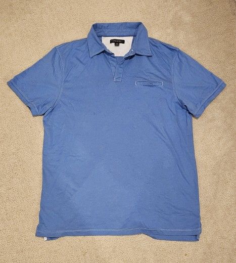 Banana Republic Men's Blue Fitted Pima Cotton Polo Shirt ( Size:  L )(Brand New Condition)