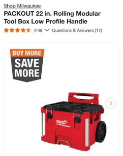 Milwaukee PACKOUT 22in Rolling Modular Tool Box