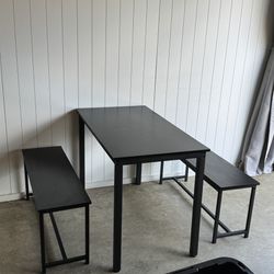 4 Person Dining Table and two benches