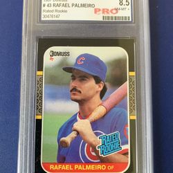 1987 Donruss Rafael Palmeiro Rookie Baseball Card Graded PRO 8.5