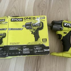 Ryobi ONE+ HP 18V Brushless Cordless 4-Mode 1/2 in. Impact Wrench (Tool Only)