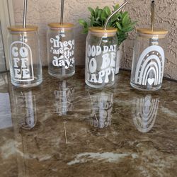 16oz Glass Can Cup | These Are The Days Cup | Handmade | Beer Can Glass Cup