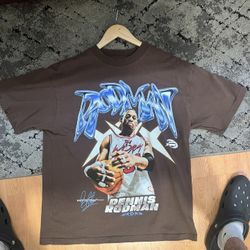 Dennis Rodman Brown Oversized Tee