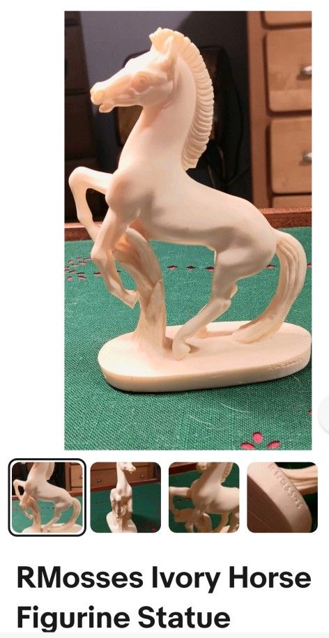 RMOSSES  Ivory Horse Figurine 