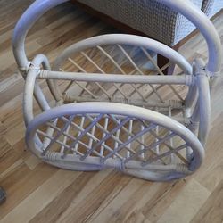 Wicker Magazine Rack 