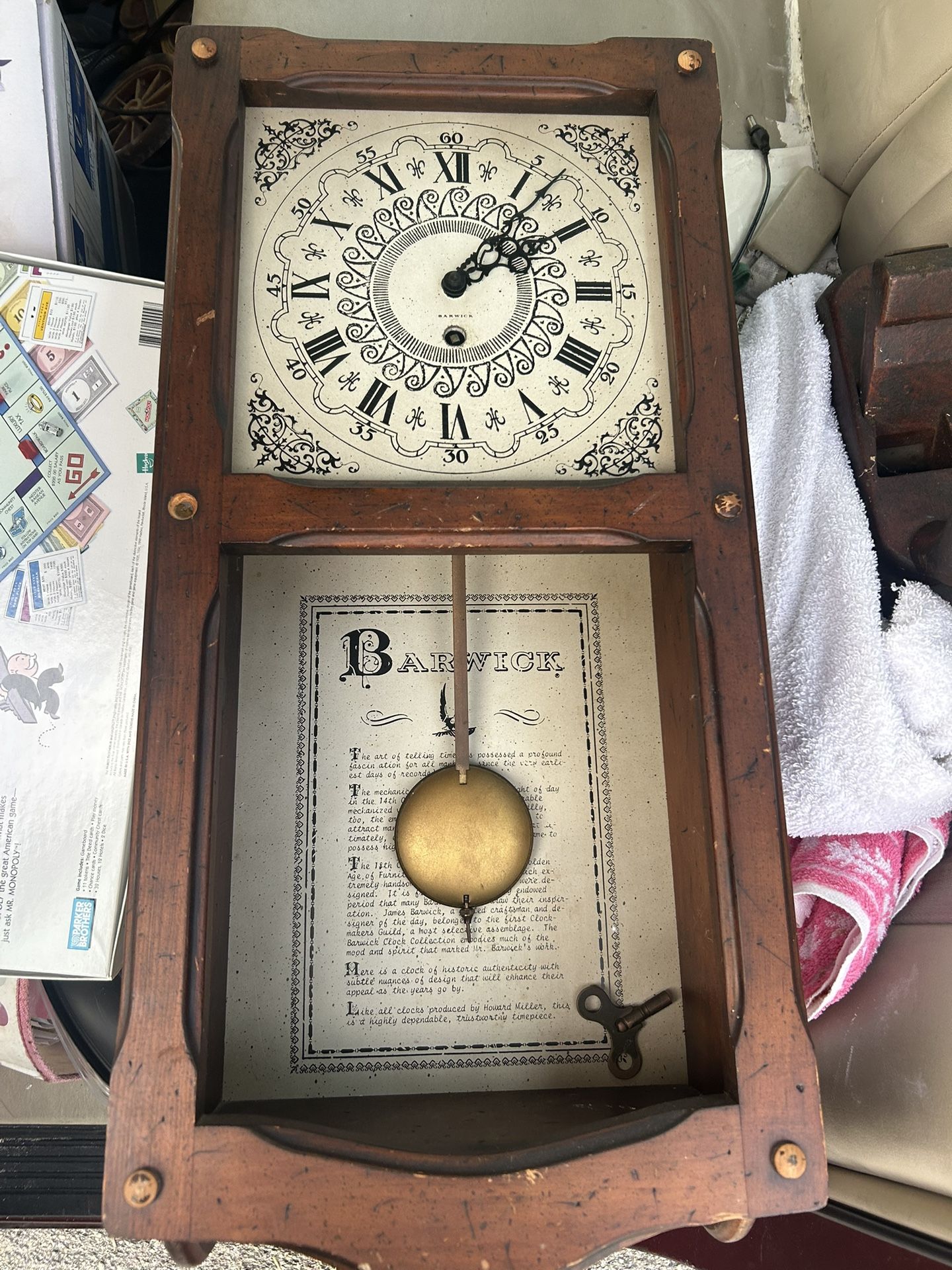 Antique Barwick wall Clock