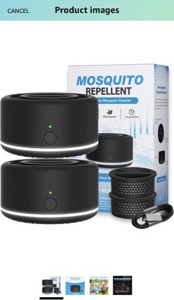Portable Mosquito Repellent Outdoor Patio Rechargeable Mosquito Repeller Indoor 30 ft Mosquito-Free Protection