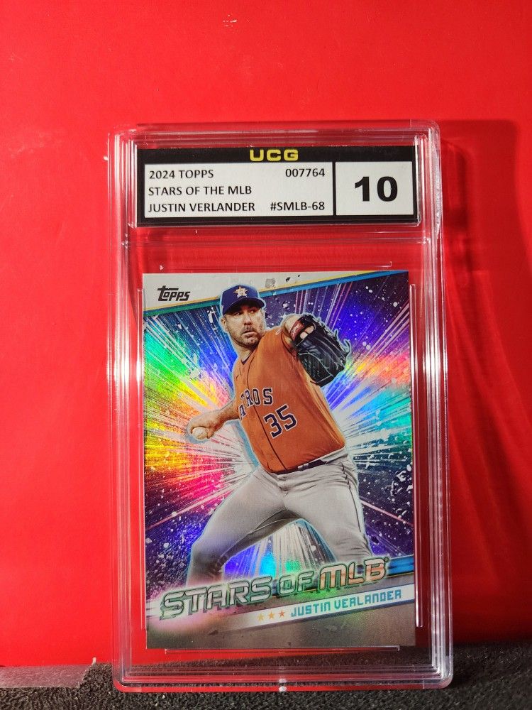 2024 Topps Update Stars of MLB Chrome Justin Verlander Houston Astros UCG GEM MT 10