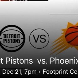 Detroit Pistons vs. Phoenix Suns 