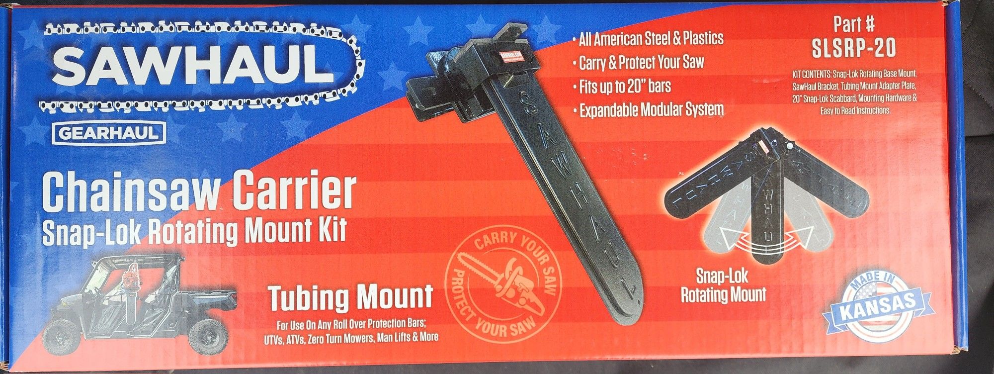 SawHaul SLSRP-20 Chainsaw Carrier Snap-Lok Rotating Mount Kit
