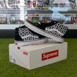 Vans Skate Grosso Mid Supreme Monogram S Logo Black Size 12